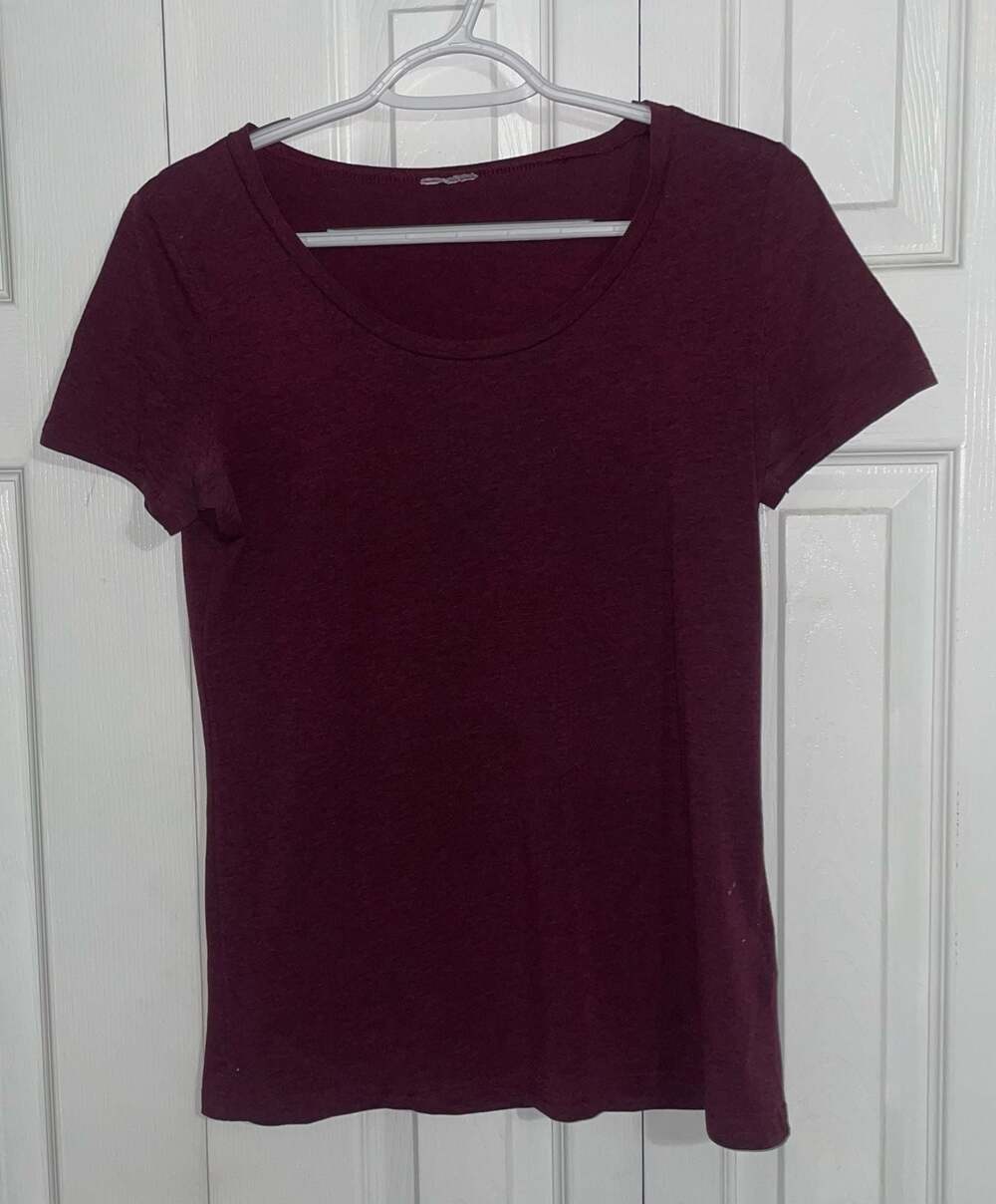 H&M Burgundy Short Sleeve